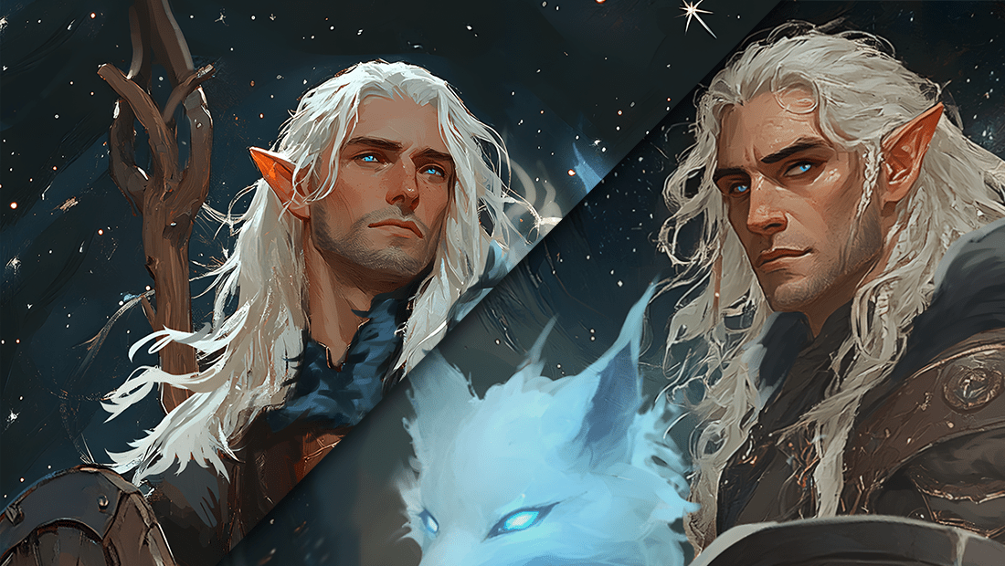 Frozen Elf Druid bount to the Stars, FondlyFramed Character Commission Journey Blog Post