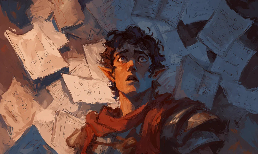 image of a confused adventurer not knowing how to commission their character